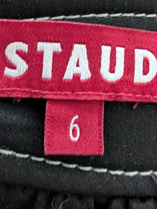 STAUD Luna Top Faux Leather Halter Neck Top- Haut Luna Top- Vegan- Haut Dos nu. - Picture 4 of 5